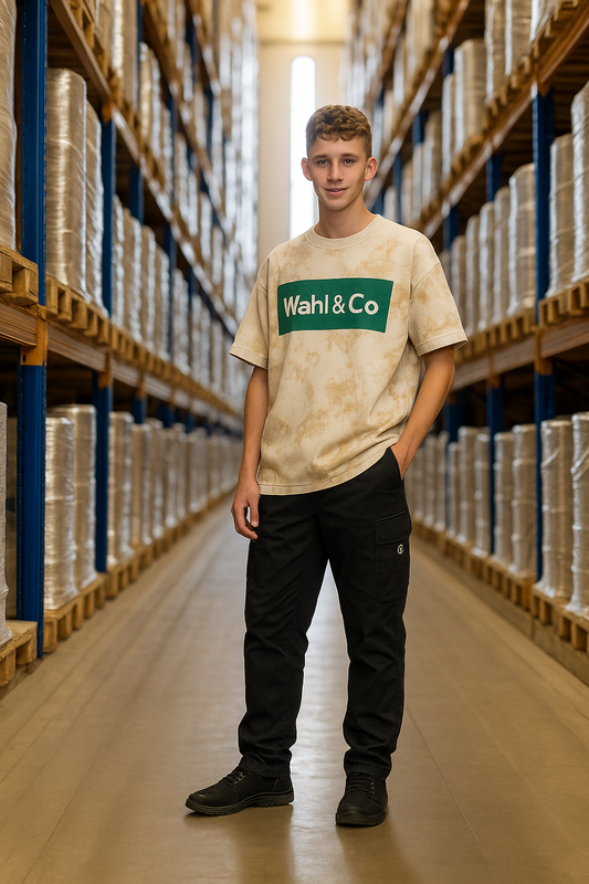 Wahl & Co T-Shirt in Beige mit Logo