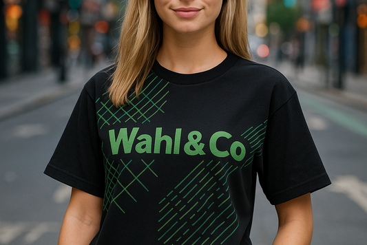Wahl & Co T-Shirt in Schwarz mit Logo-Design