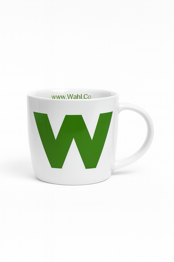 Wahl & Co Kaffeetasse in Weiß mit Logo