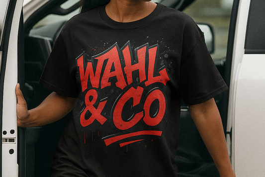 Wahl & Co T-Shirt in Schwarz mit Graffiti-Design